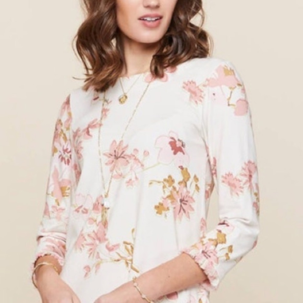 Spartina 449 Garden Floral Print Top